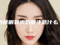 切除眼袋术后要注意什么（内切去眼袋手术后要注意些什么）