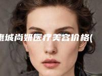 惠城尚妍医疗美容价格(费用)清单2025年新详细首公开附门牙拥挤歪斜矫正案例
