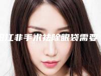 阳江非手术祛除眼袋需要费用是多少钱