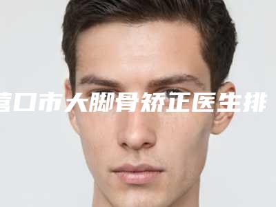 营口市大脚骨矫正医生排行前十强名单在这里-营口市大脚骨矫正医生